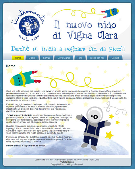Sito Asilo nido L'astronauta a Vigna Clara