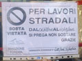 Cartello Lavori