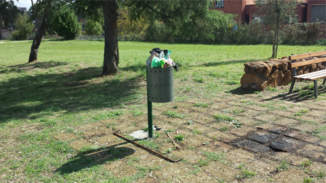 Parco Volusia Cestino lungo il percorso