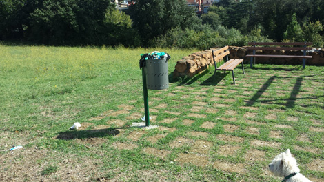 Parco Volusia Cestino lungo il percorso