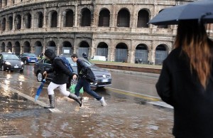 pioggia su Roma