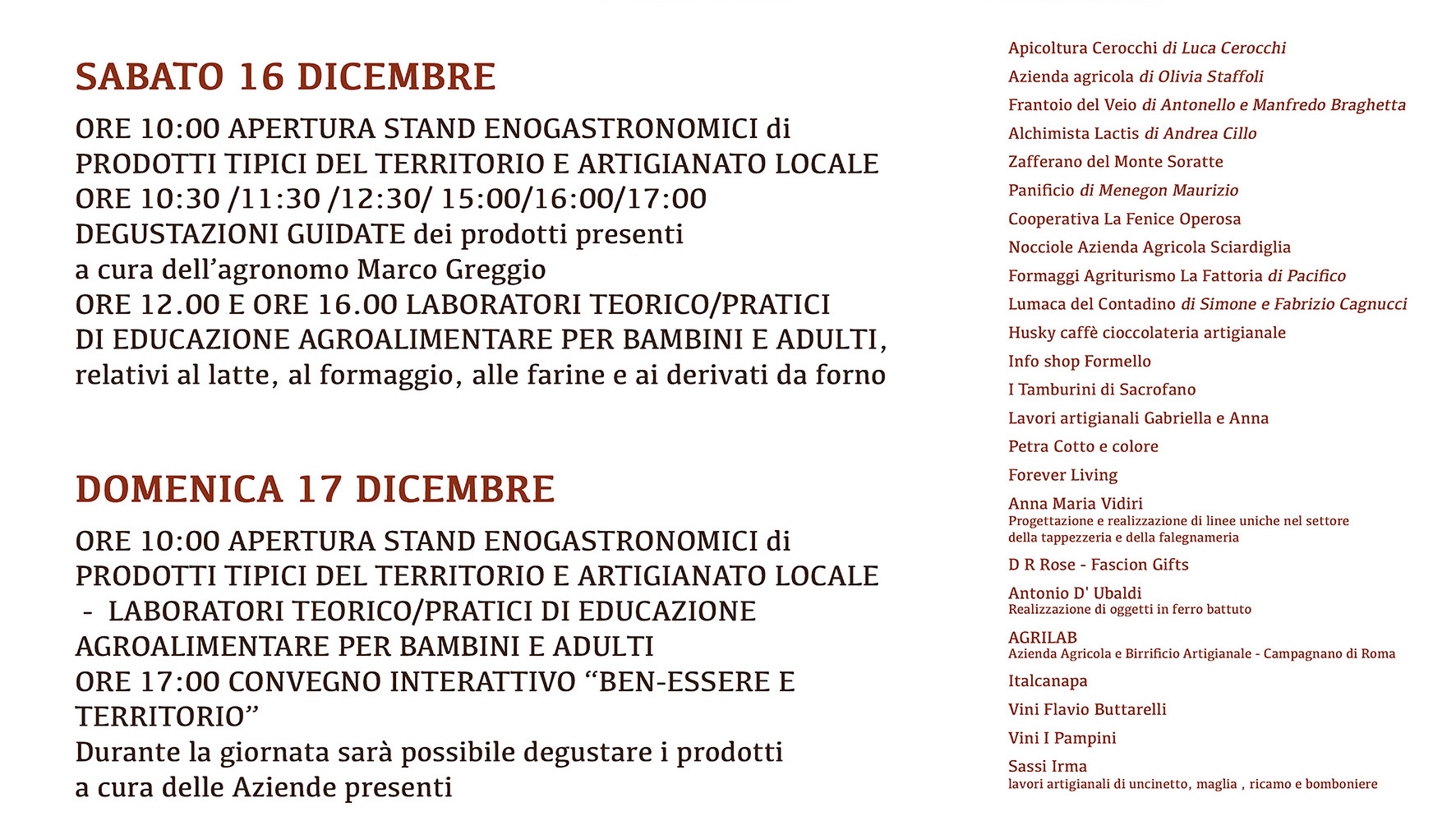 gustiamo territorio programma manifestazione