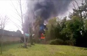 Tiberina, ancora un incendio in via Tenuta Piccirilli incendio via tenuta piccirilli