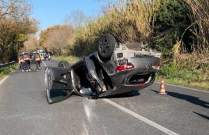 Flaminia, tre feriti in un incidente stradale INCIDENTE-FLAMINIA