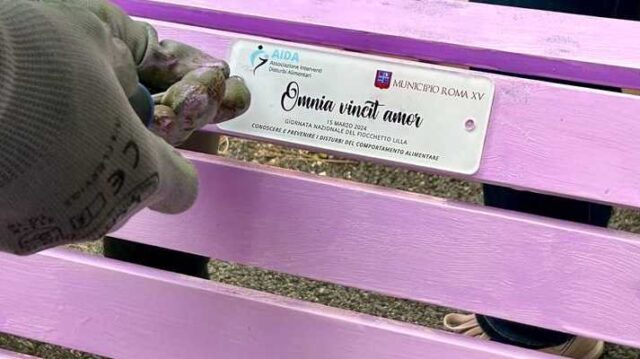 panchina lilla al Pascal