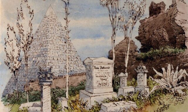 La tomba di Rosa Bathurst morta nel Tevere