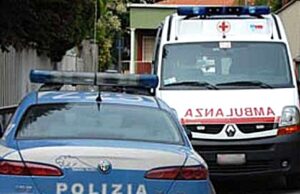 polizia e 118 in via cortina d'ampezzo