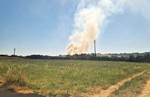 incendio cesano monti s.andrea