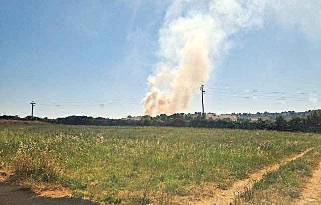 incendio cesano monti s.andrea