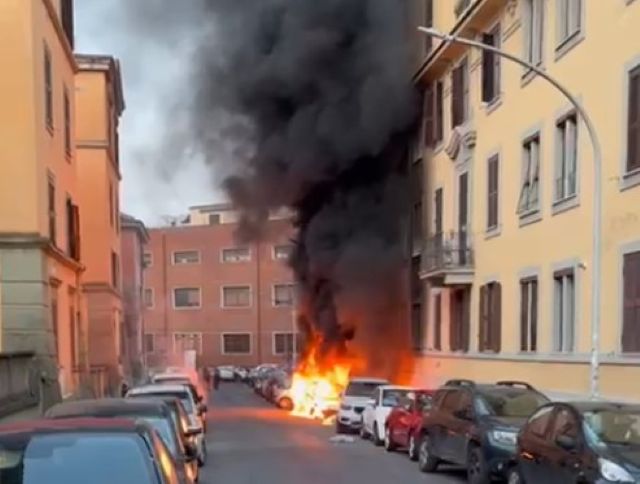 incendio via dei duchi di castro