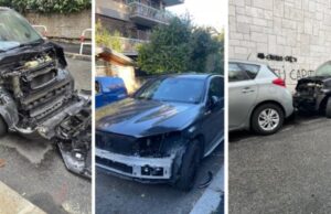 Auto vandalizzate e cannibalizzate a Vigna Clara auto vandalizzate vigna clara