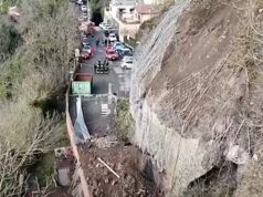 frana isola farnese vista dal drone