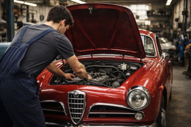 meccanico auto epoca