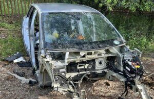 auto cannibalizzata via Prato della Corte